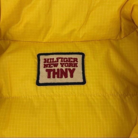 Vintage Tommy Hilfiger Reversible Puffer Vest, Blue/Yellow, Size LG​ - Picture 5 of 6